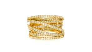 2.50 ct. t.w. Diamond Highway Ring in 18kt Gold Over Sterling