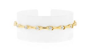 10 ct. t.w. Diamond Station Bracelet in 18kt Gold Over Sterling