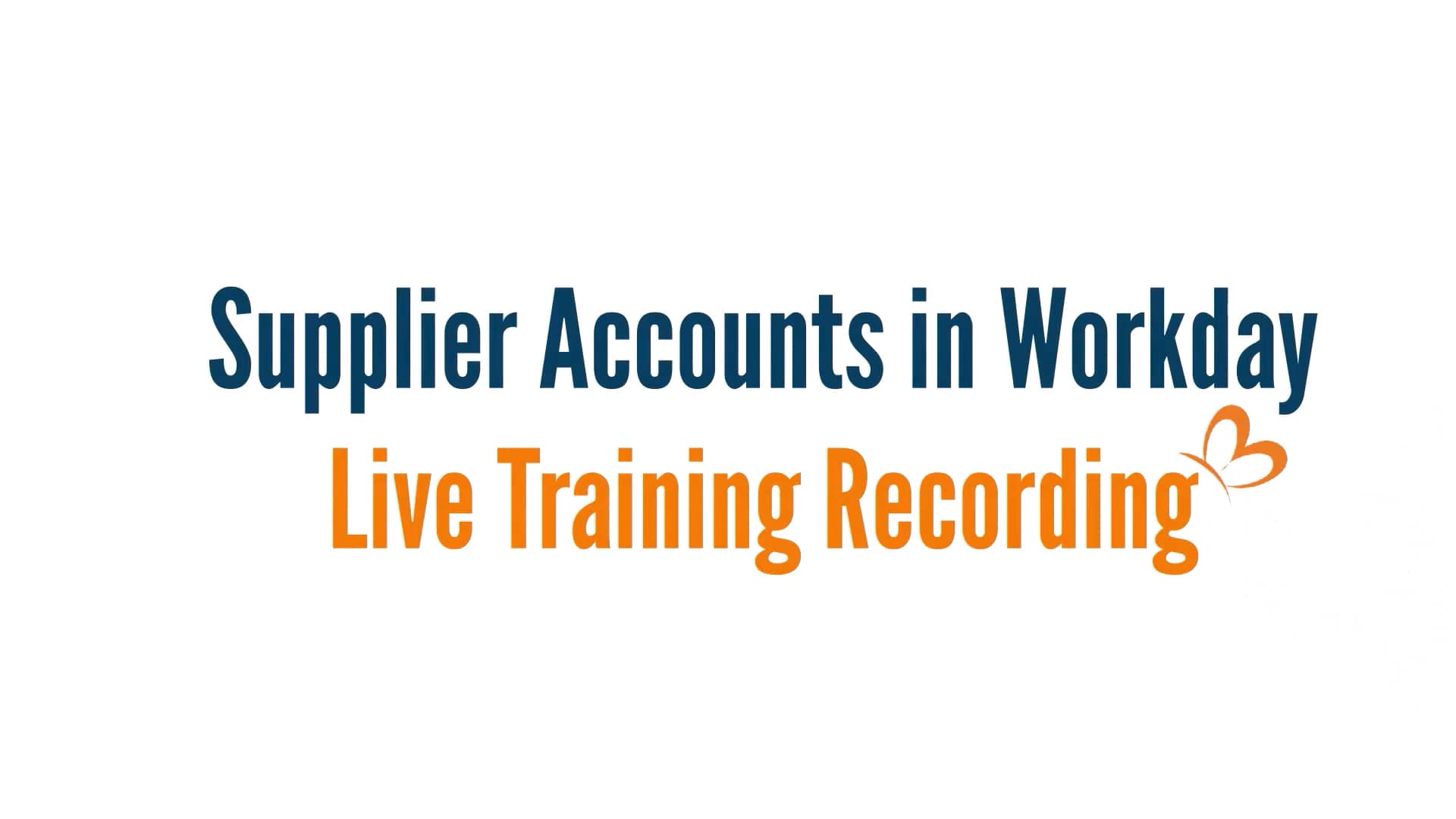 Supplier Accounts in Workday on Vimeo