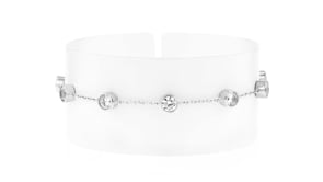 2.20 ct. t.w. Bezel-Set CZ Station Bracelet in Sterling Silver