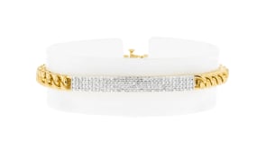50 ct. t.w. Diamond Bar-Link Bracelet in 18kt Gold Over Sterling