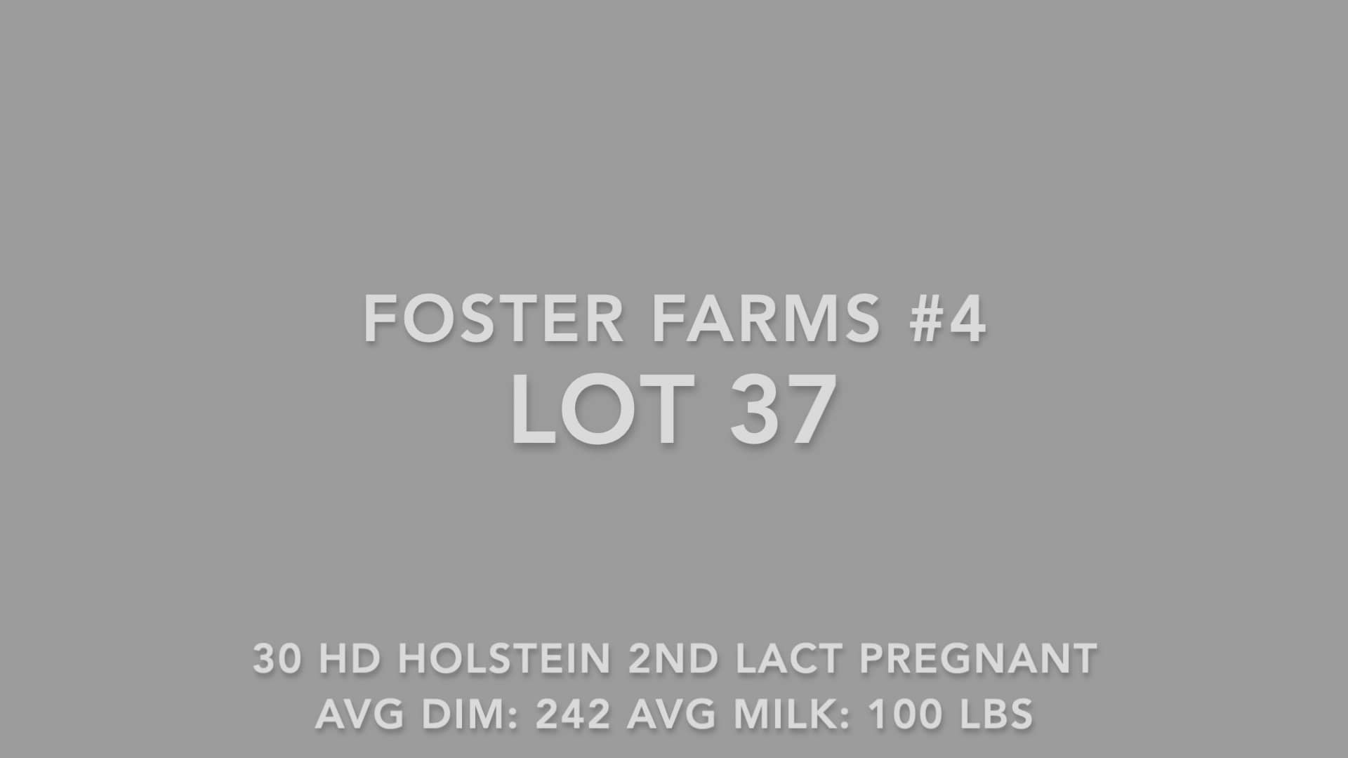 LOT 37 FOSTER FARMS 4 on Vimeo