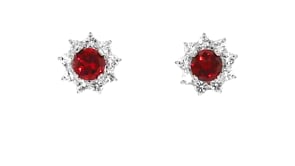 Multi-Stone Jewelry Set Five Pairs of Earrings with Earrings Jackets in Sterling Silver