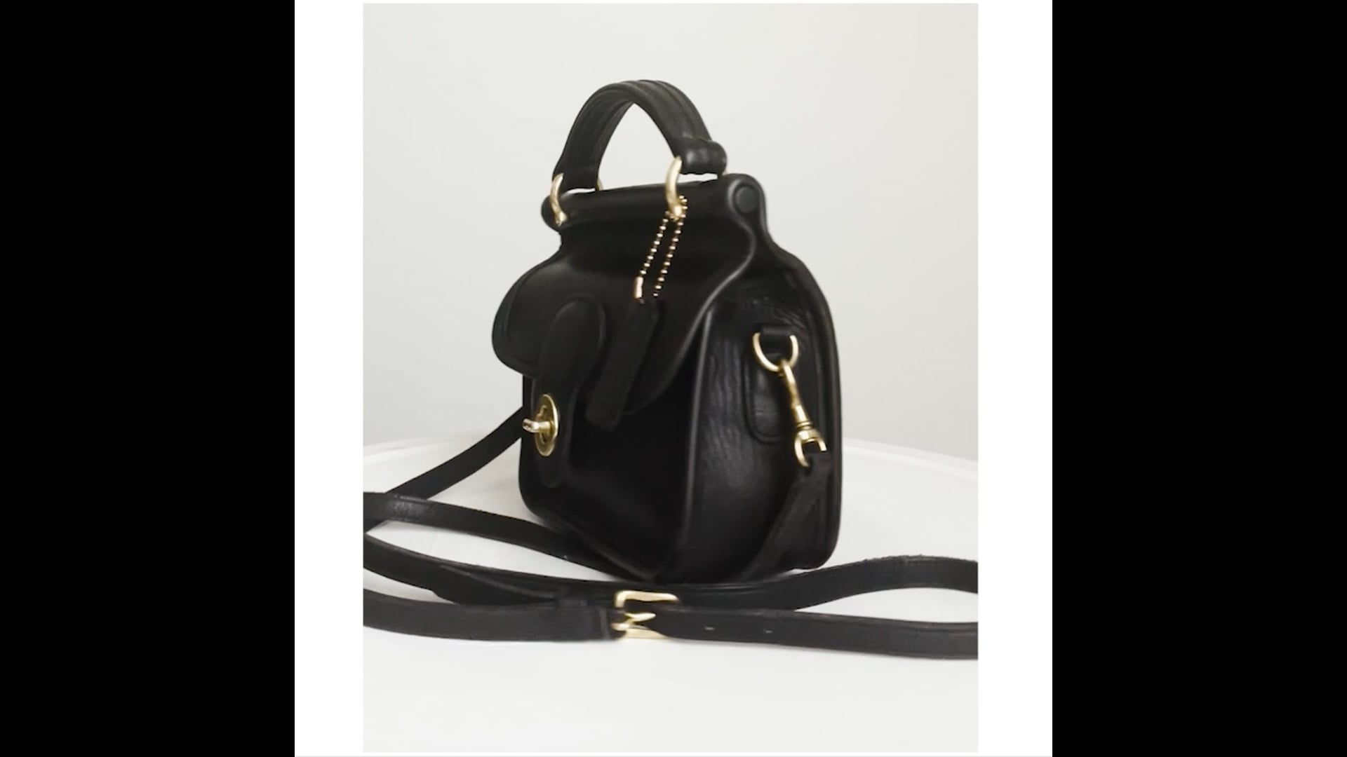 Vintage Coach Bag Winnie Top Handle Mini Willis #9023 Black 