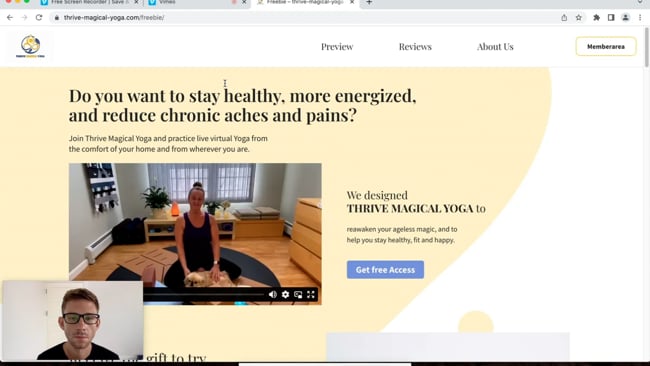 Fallbeispiel Landingpage 3 - Thrive Magical Yoga