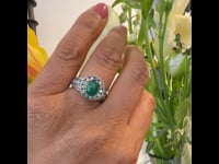 Anello con diamante smeraldo 14 carati 12333-2335