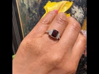 Diamond Garnet 14k Rectangle-Shape Ring 11836-0214