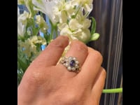 Amethyst Pearl 14k Cluster Ring 2055-0843