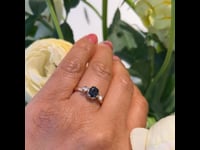 Diamond Sapphire 14k Trilogy Ring 13257-5086