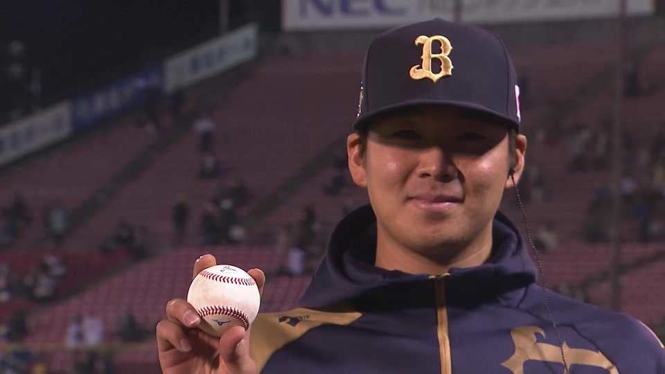 バファローズ・山下舜平大投手ヒーローインタビュー 4月11日 東北楽天ゴールデンイーグルス 対 オリックス・バファローズ