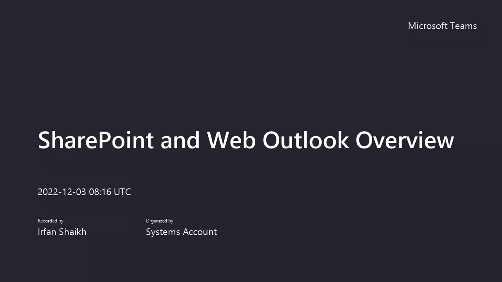 SharePoint and  Outlook Overview.mp4 on Vimeo