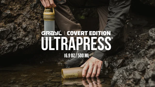 Grayl UltraPress Ti Purifier Bottle - Covert Black