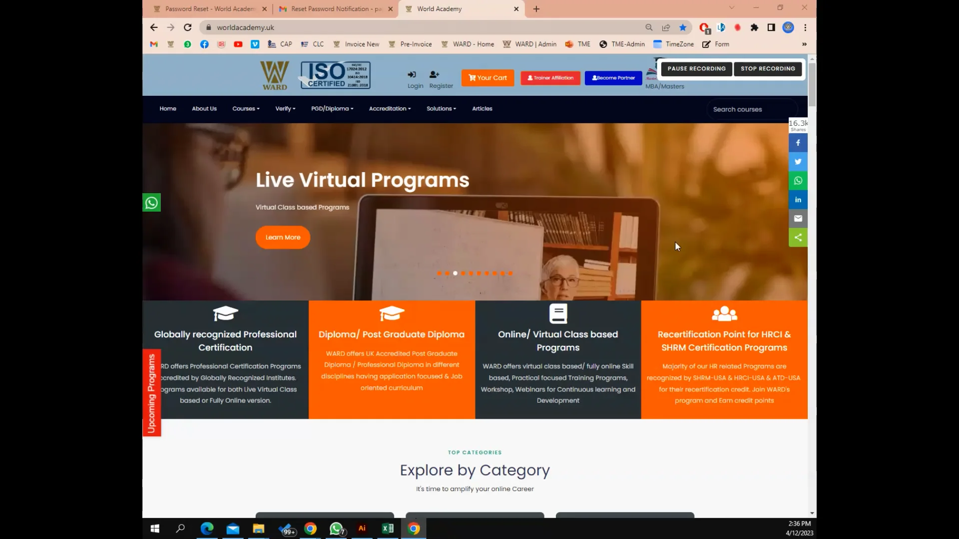 How to reset password on Vimeo