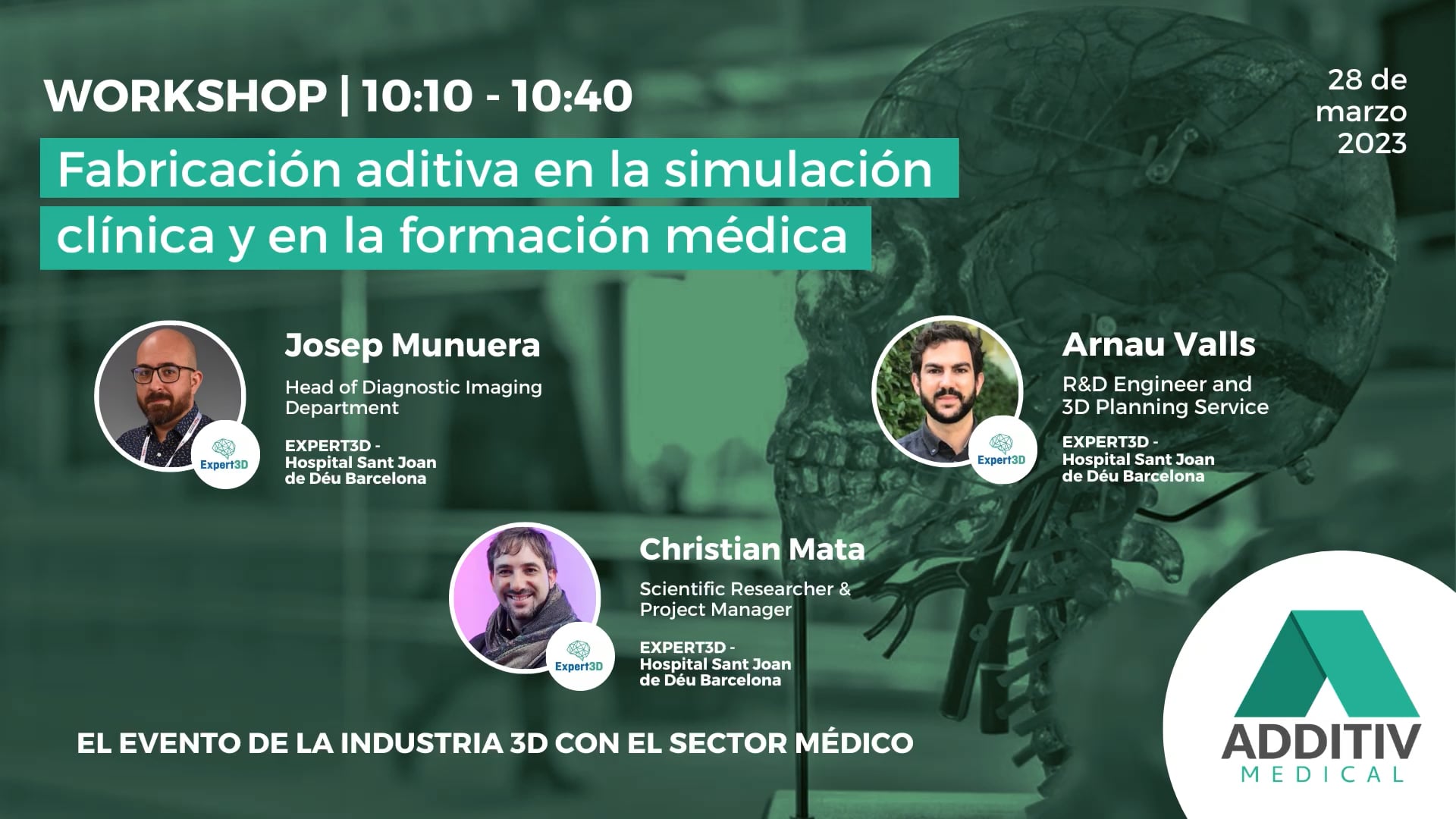WORKSHOP: Fabricación aditiva en la simulación clínica y en la formación médica