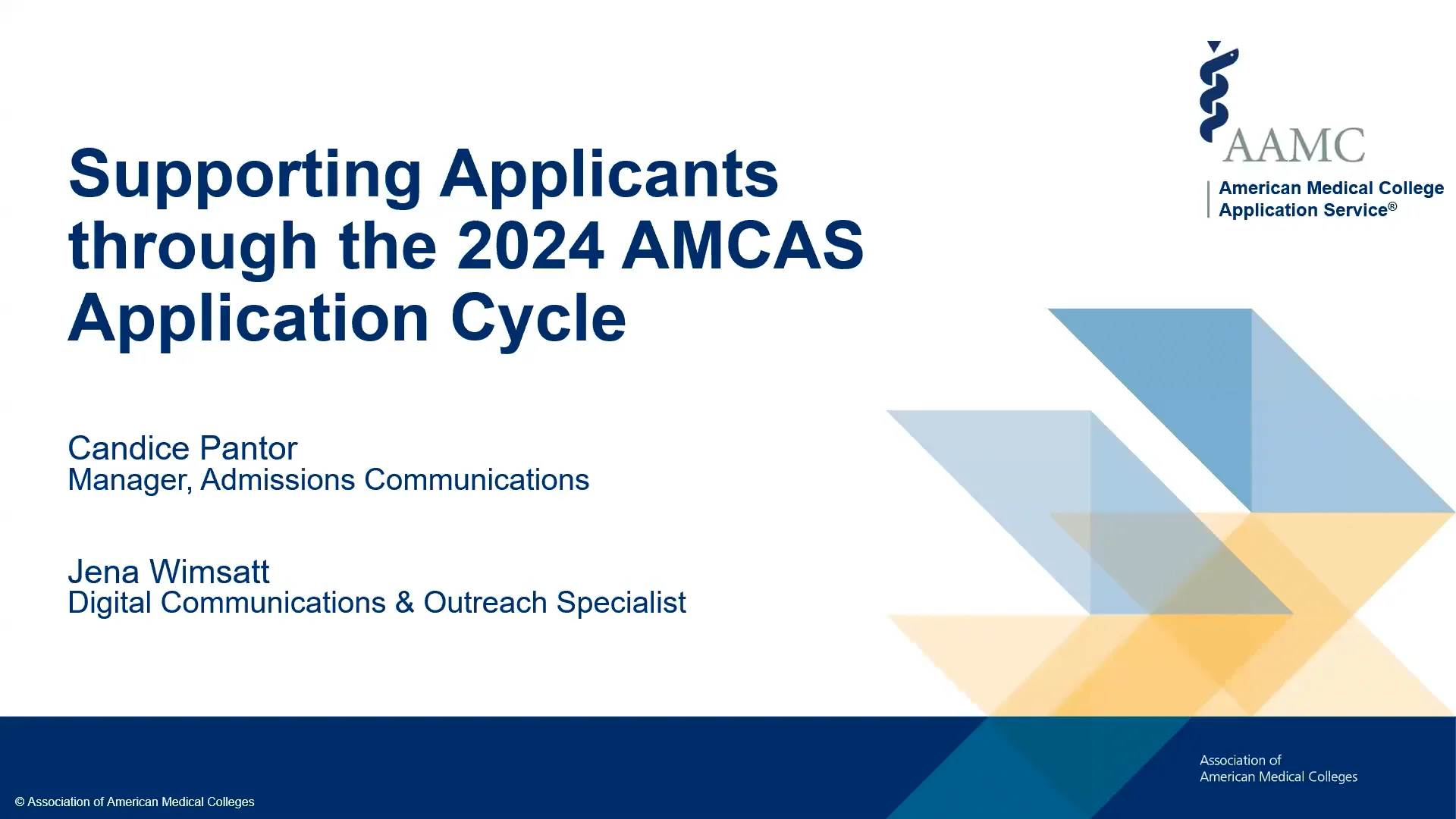 Supporting Applicants through the 2024 AMCAS Application Cycle on Vimeo
