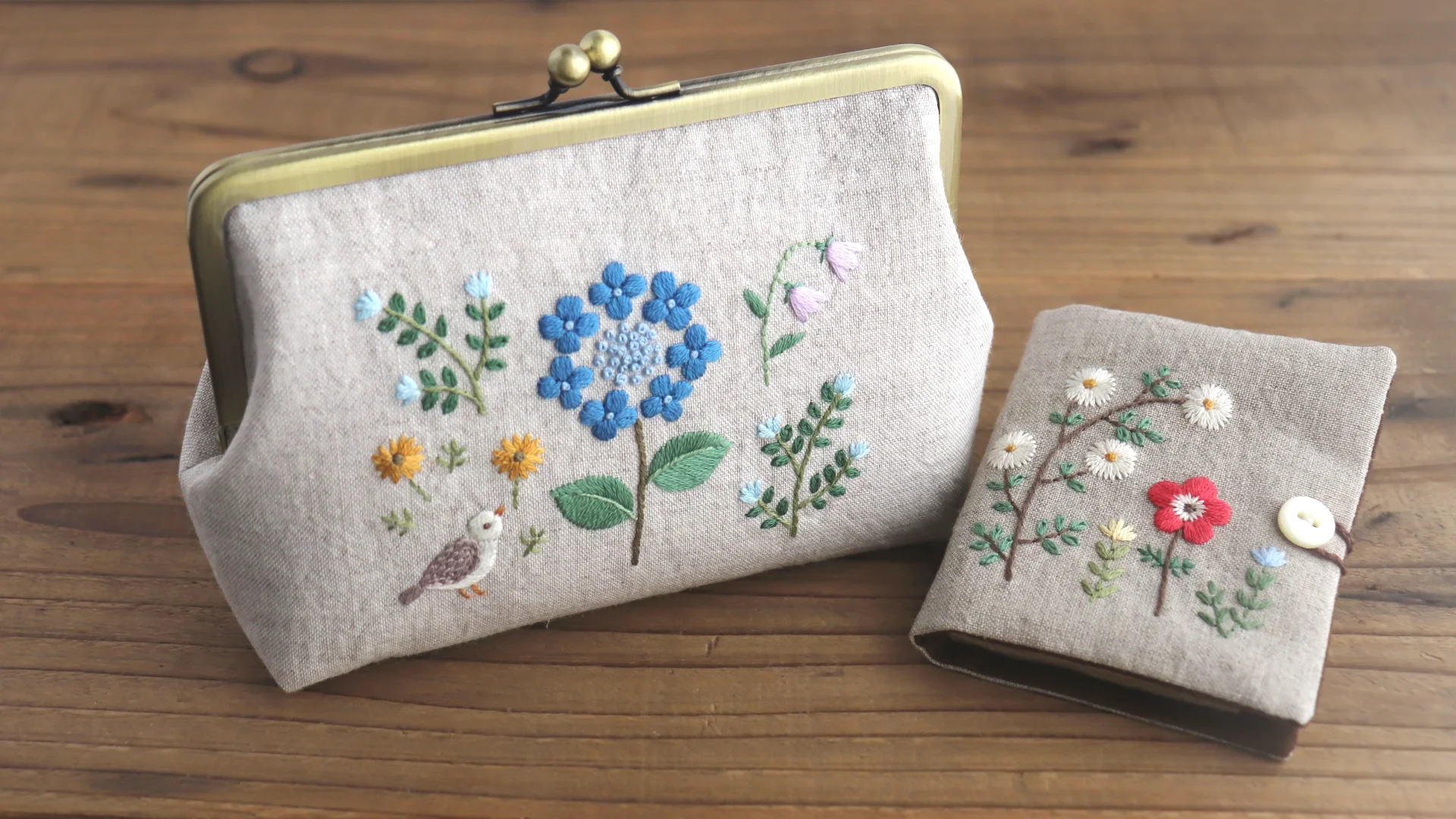 コースレッスン】草花刺繍のニードルブック・がま口ポーチ講座 | FANTIST