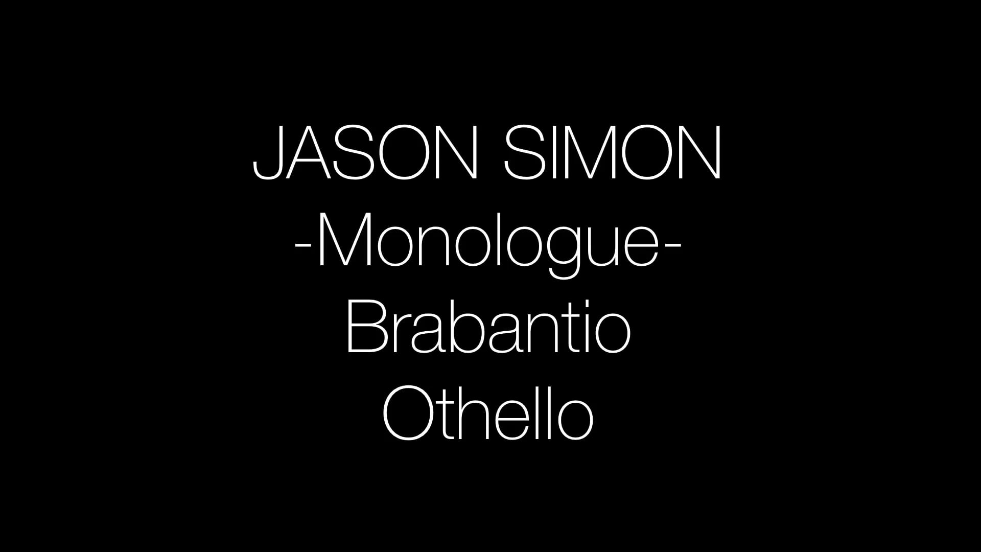 Monologue-Brabantio-Othello