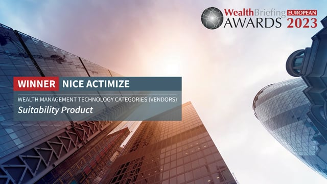 Nice Actimize Receives Suitability Product Award placholder image