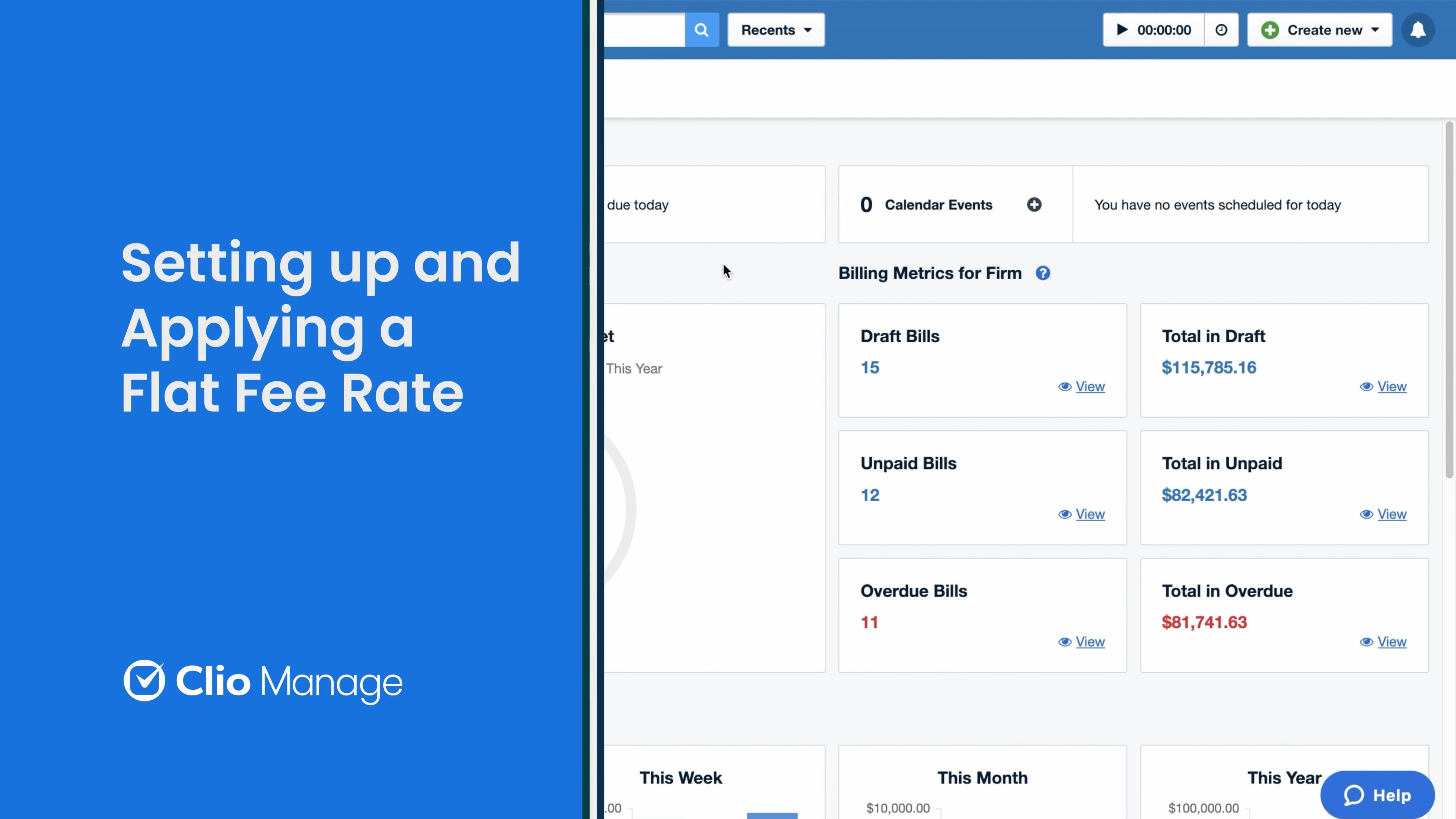 Swift Sessions Setting up and Applying a Flat Fee Rate in Clio Manage