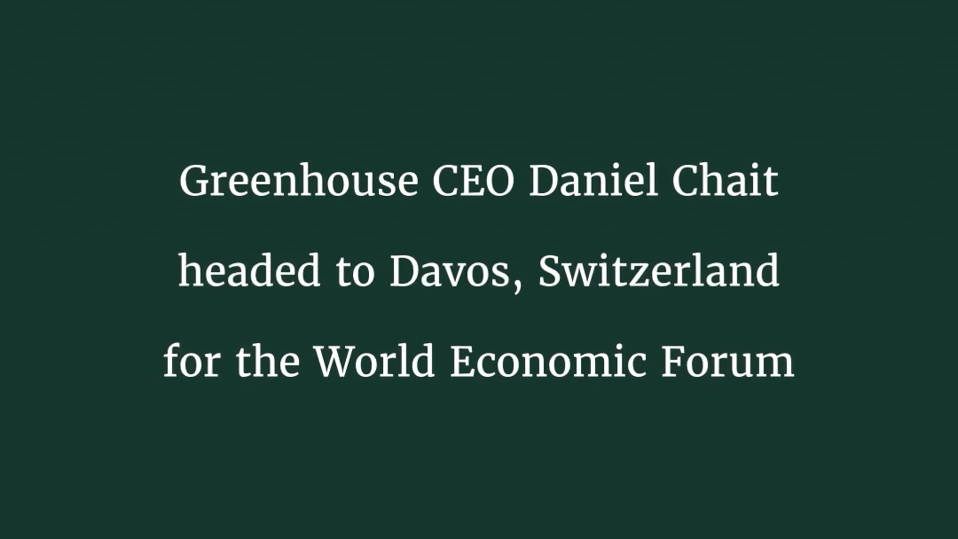 Greenhouse at the 2023 WEF