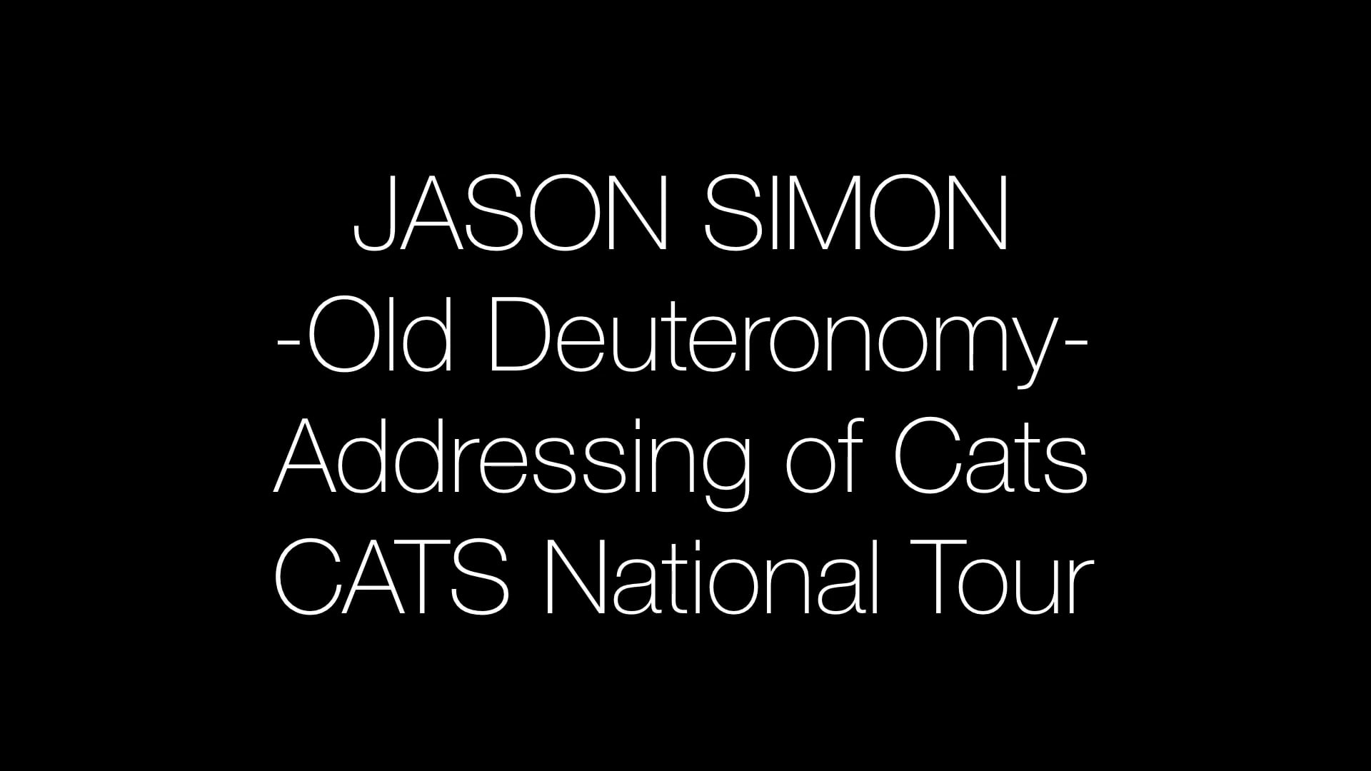 Jason Simon-Old Deuteronomy-Addressing of Cats
