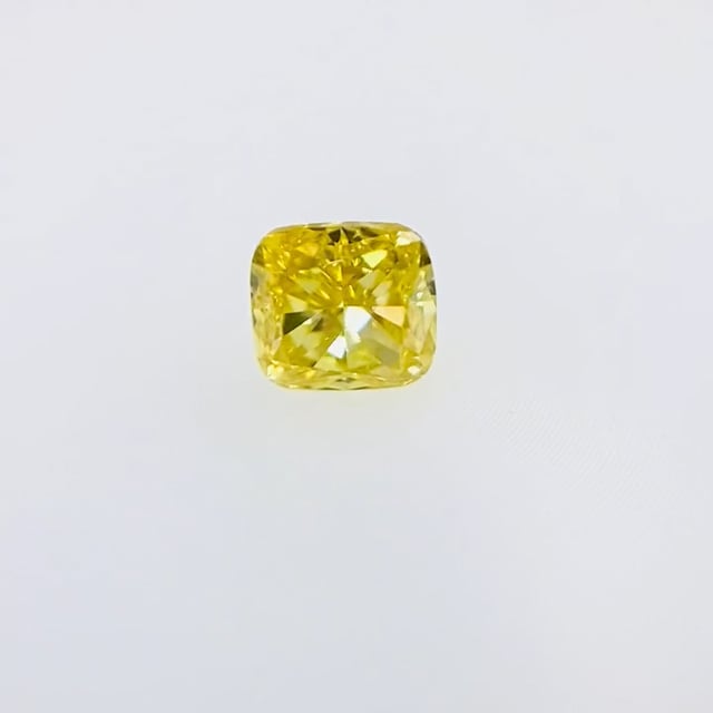 FANCY VIVID YELLOW 0.205ct X/RT2039/CGL