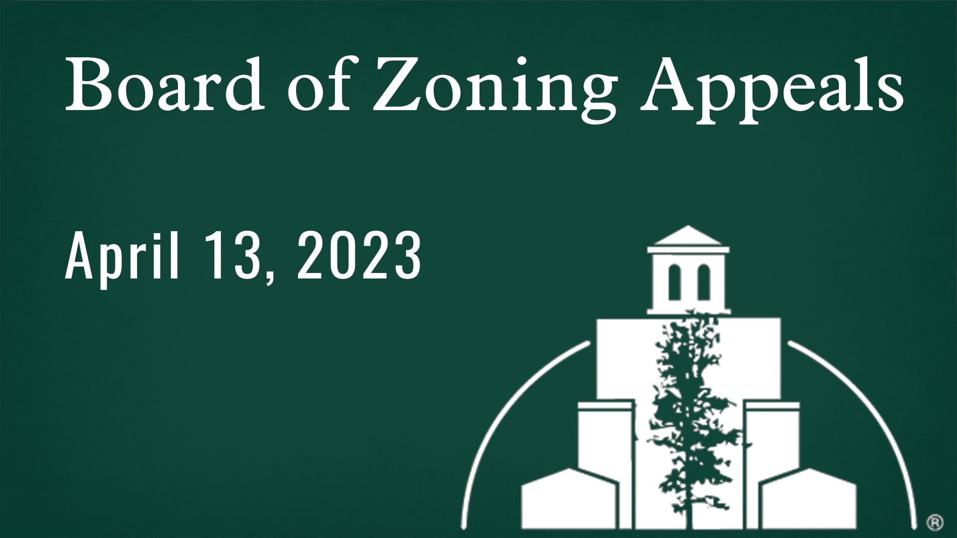 Board of Zoning Appeals April 13