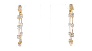 1.00 ct. t.w. Diamond Inside-Outside Hoop Earrings in 14kt Yellow Gold