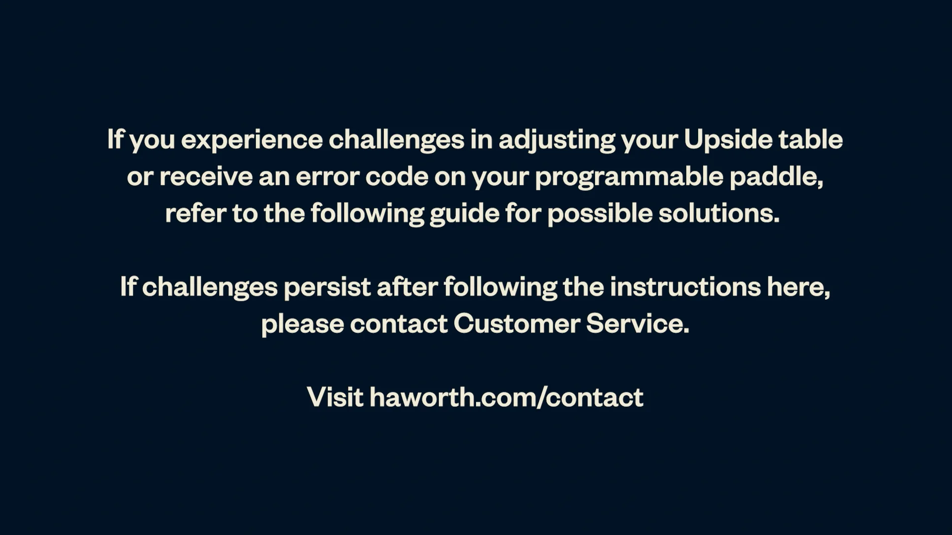 Haworth Upside HAT Troubleshooting on Vimeo