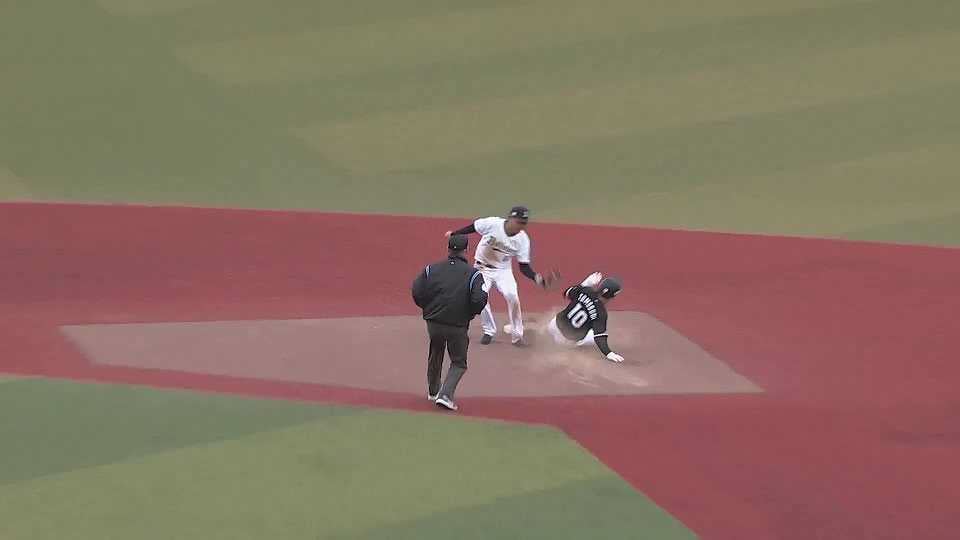 【8回裏】マリーンズ・友杉篤輝 自慢の足を活かしプロ初盗塁を決める!!  2023年4月16日 千葉ロッテマリーンズ 対 オリックス・バファローズ