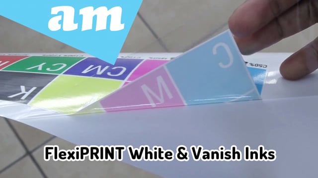 Print White & Vanish Inks by SAi FlexiPRINT Substrate, Spot Colour, Under Colour and Other Options