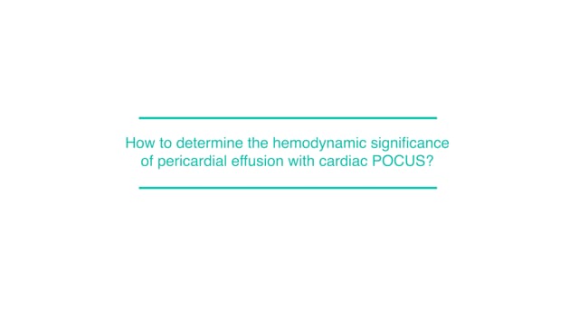 How to determine the hemodynamic significance of a pericardial effusion with cardiac POCUS? 