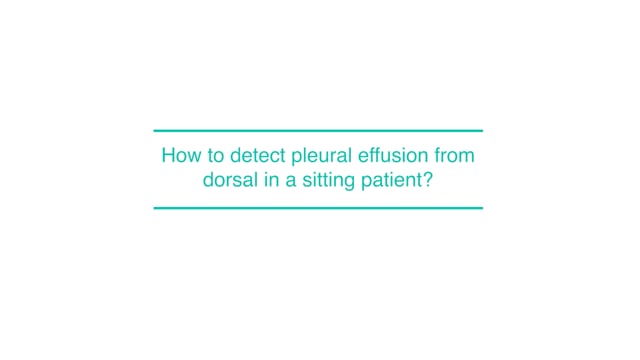 How to detect pleural effusion from dorsal in a sitting patient