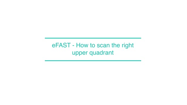 eFAST - How to scan the right upper quadrant