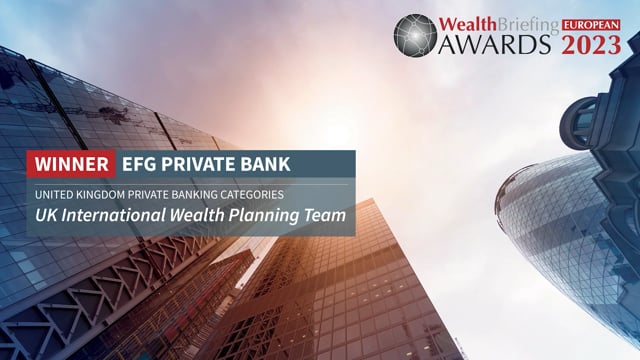 EFG Private Bank Wins UK International Wealth Planning Team Category  placholder image