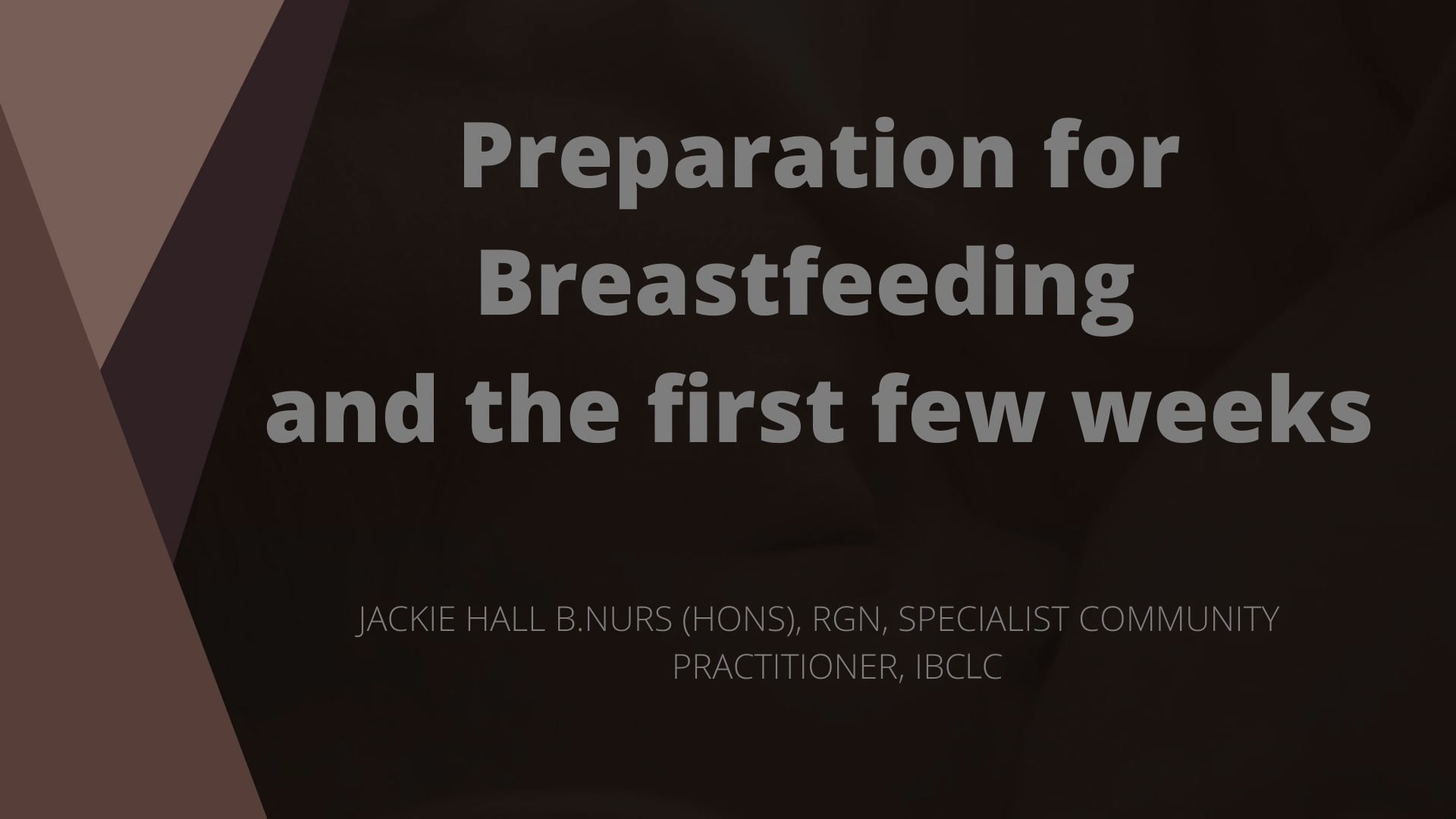 Preparation for Breastfeeding Class on Vimeo