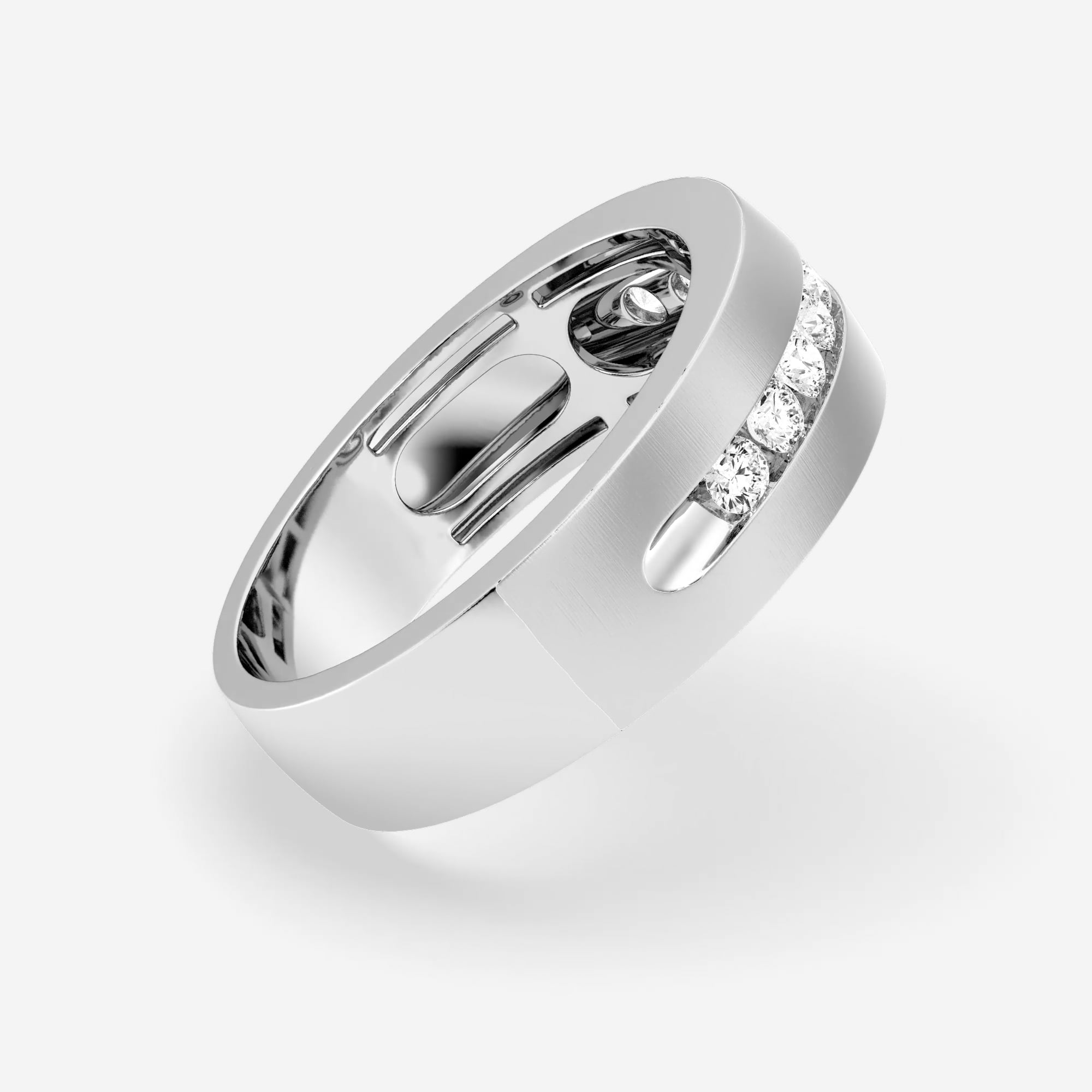 product video for 1/2 ctw Round Lab Grown Diamond Nine-Stone Wedding Band with Satin Finish