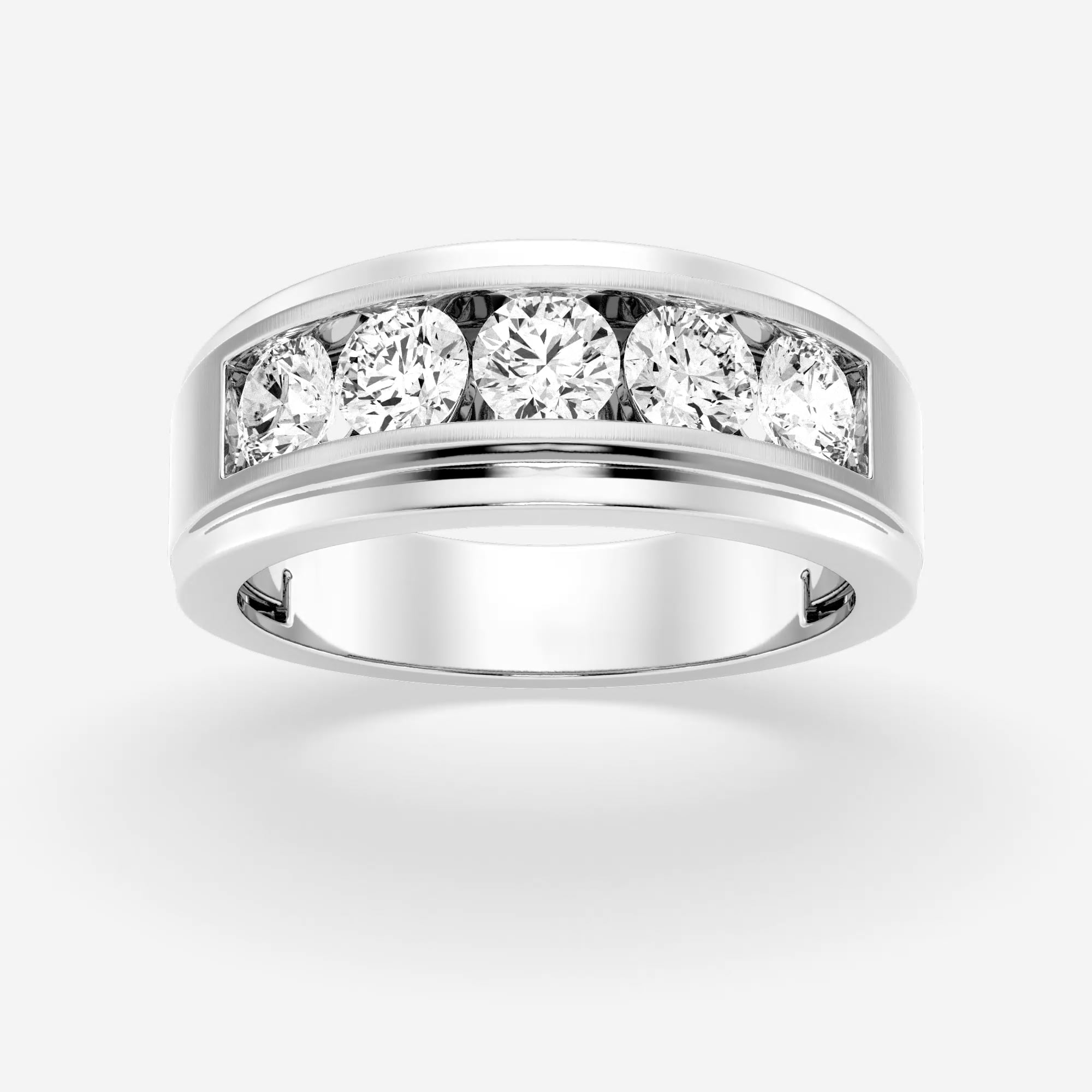 product video for 2 ctw Round Lab Grown Diamond Five-Stone Wedding Band