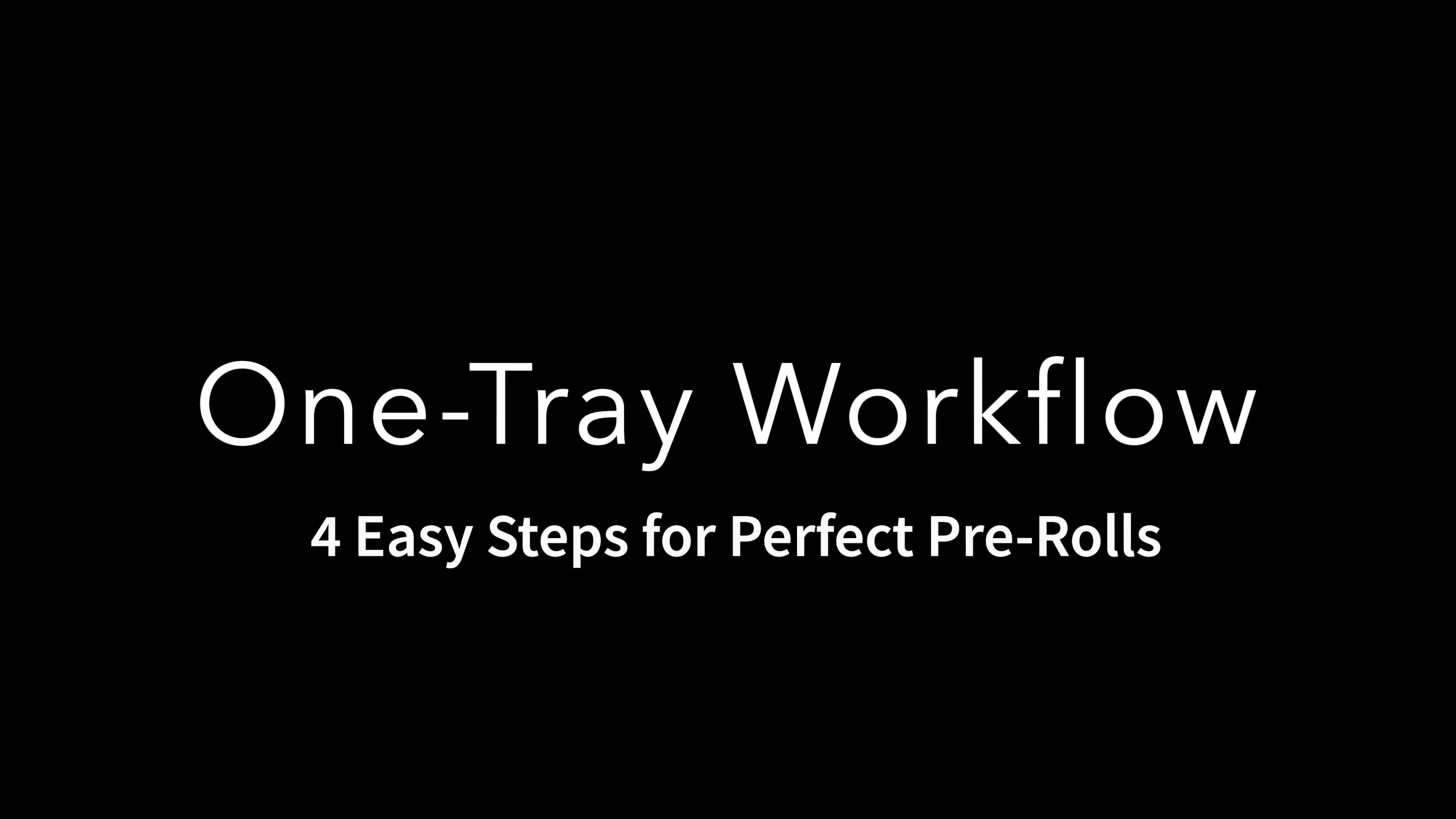One-Tray Workflow on Vimeo