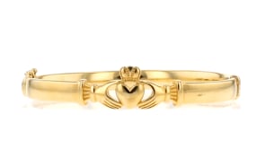 18kt Gold Over Sterling Claddagh Bangle Bracelet