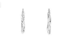 Italian Sterling Silver Twisted Hoop Earrings