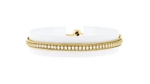 Italian 2.00 ct. t.w. CZ Bolo Bracelet in 18kt Gold Over Sterling