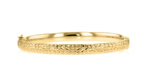 18kt Gold Over Sterling Diamond-Cut Bangle Bracelet