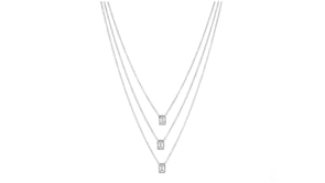 50 ct. t.w. Diamond Three-Strand Necklace in 18kt White Gold