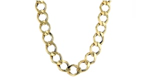 Italian 14kt Yellow Gold Chunky Curb-Link Necklace