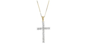 1.00 ct. t.w. Diamond Cross Pendant Necklace in 14kt Yellow Gold
