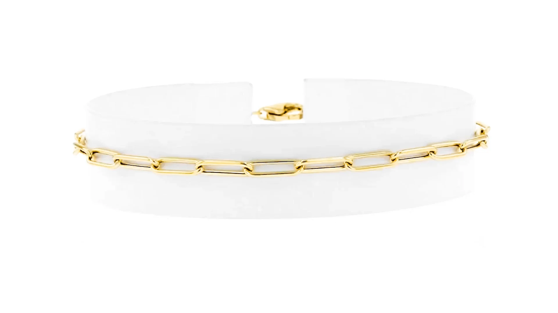 Italian 18kt Yellow Gold Paper Clip Link Bracelet | Ross Simons