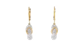 50 ct. t.w. Diamond Flip Flop Drop Earrings in 18kt Gold Over Sterling