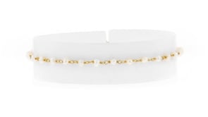 3.5-4mm Cultured Pearl Anklet in 18kt Gold Over Sterling