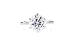 3.00 Carat Moissanite Solitare Ring in Sterling Silver